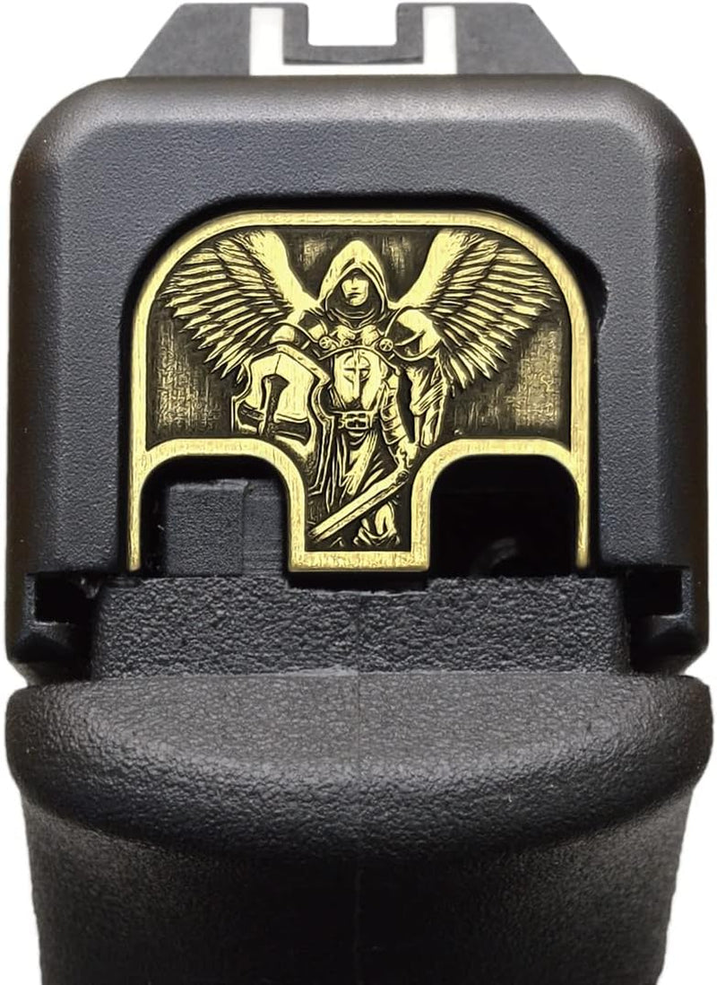 Brass CNC Slide Back Plate for Glock Gen 1-5 Compatible 3D Engraved Milspin