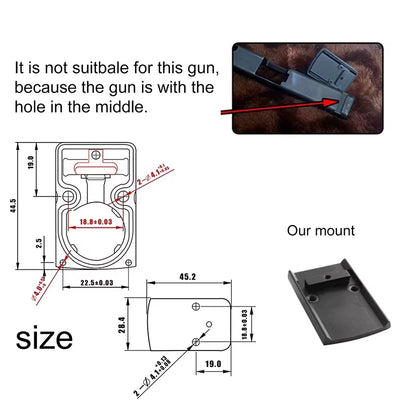 Mini MR Red Dot Sight Collimator Rifle Reflex Sight Scope Fit 20Mm Rail for Airsoft / Hunting Rifle