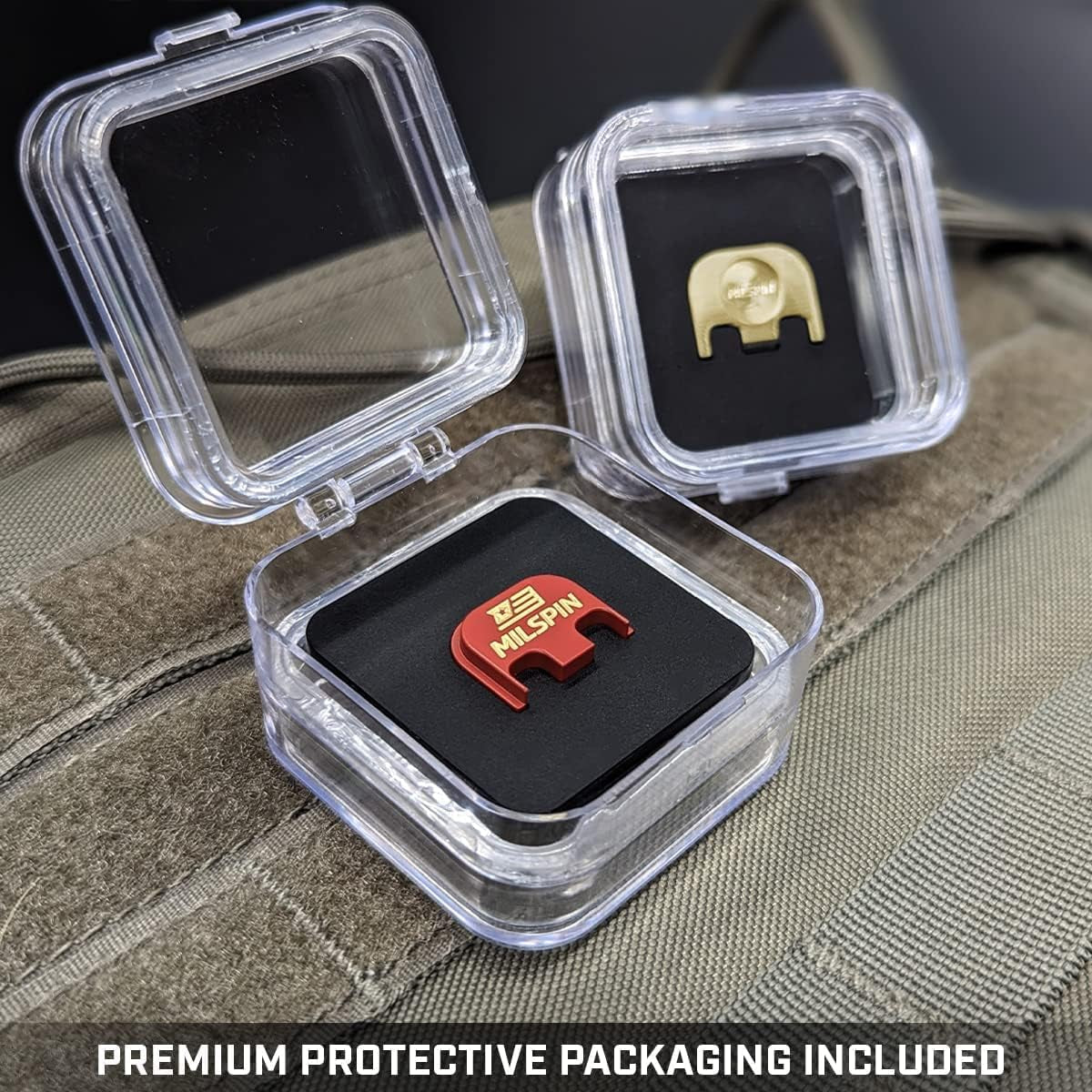 Brass CNC Slide Back Plate for Glock Gen 1-5 Compatible 3D Engraved Milspin