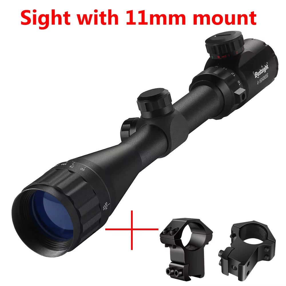 4-16X40 AOEG Rifle Scopes Red and Green Illuminated Hunting Scopes Tactical Optical Scope Riflescopes Airsoft Sight