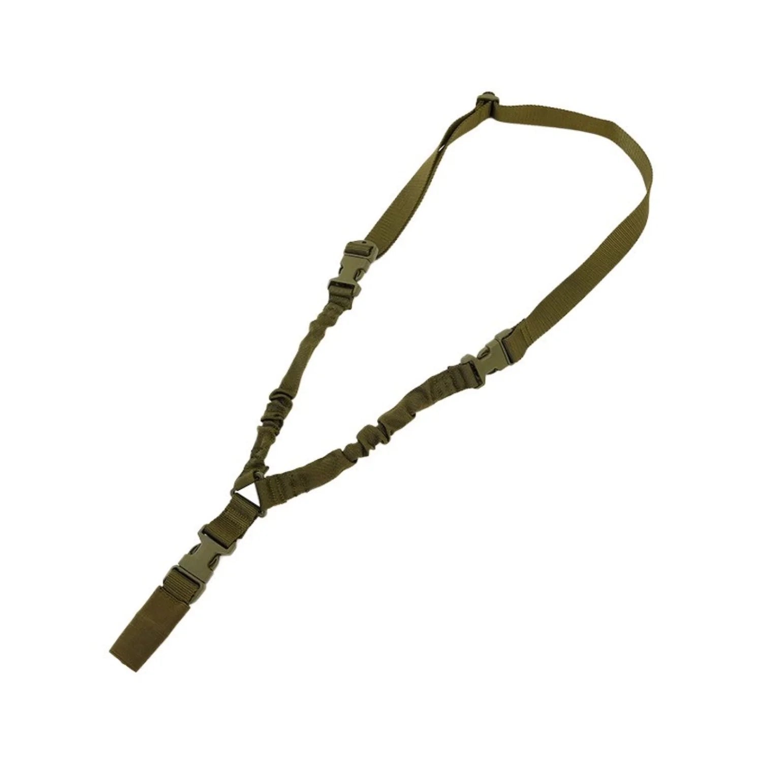 Tactical Single Point Rifle Sling - Adjustable Outdoor Military Gun Sling with Elastic Bungee